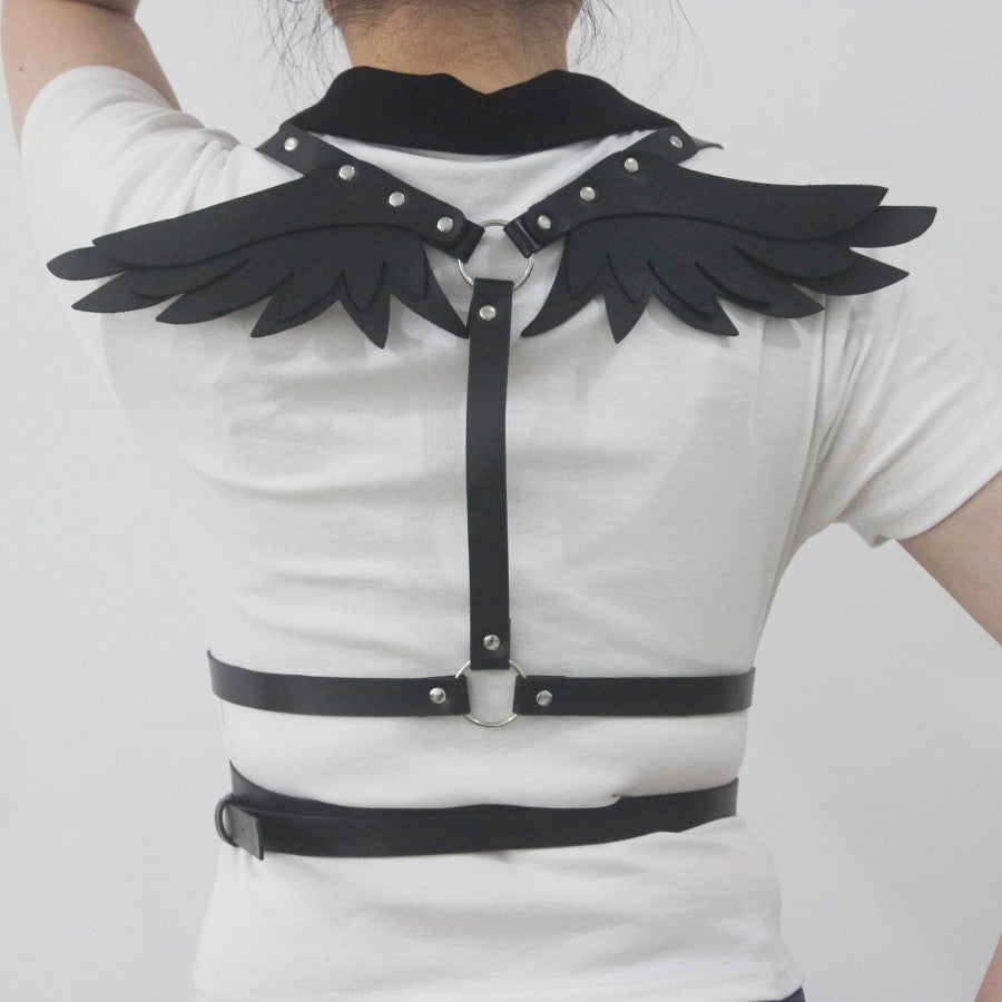 Fashion All-match Punk Binding Wings Belt