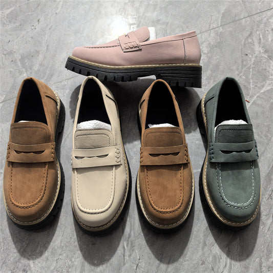 Leather Plus Size Casual Women's Shoes