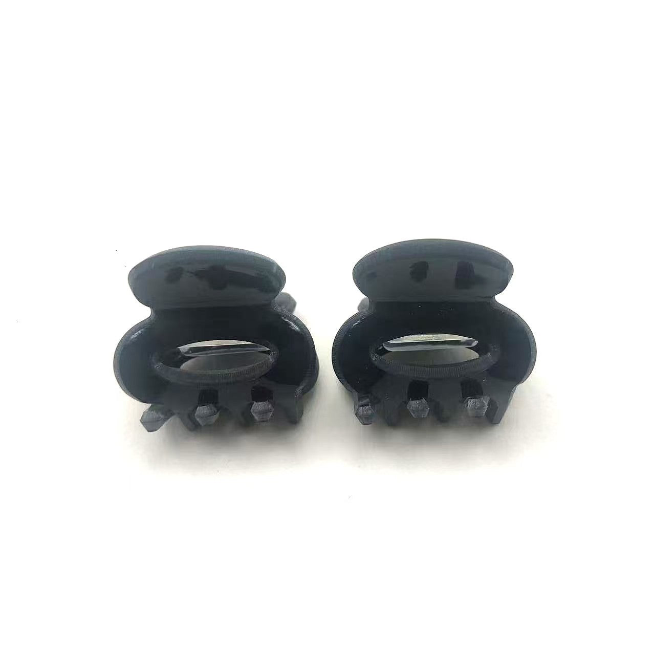 Fashionable Mini Solid-Color Hair Clip With An Elliptical Hollow Design