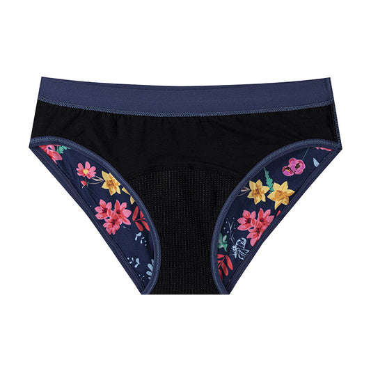 Women's Fashion Printed Breathable Four-layer Physiological Underwear