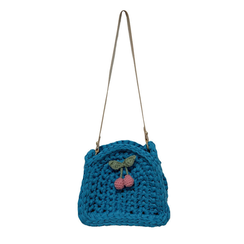 Material Self-made Cloth Line One-shoulder Messenger Bag