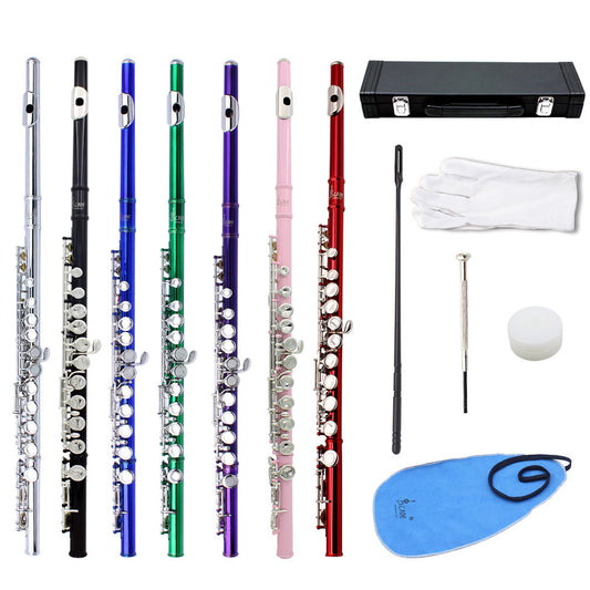 Flute 16 Holes Flute C Key White Copper Tube Body Leather Box Suitable For Beginners Grading Performance