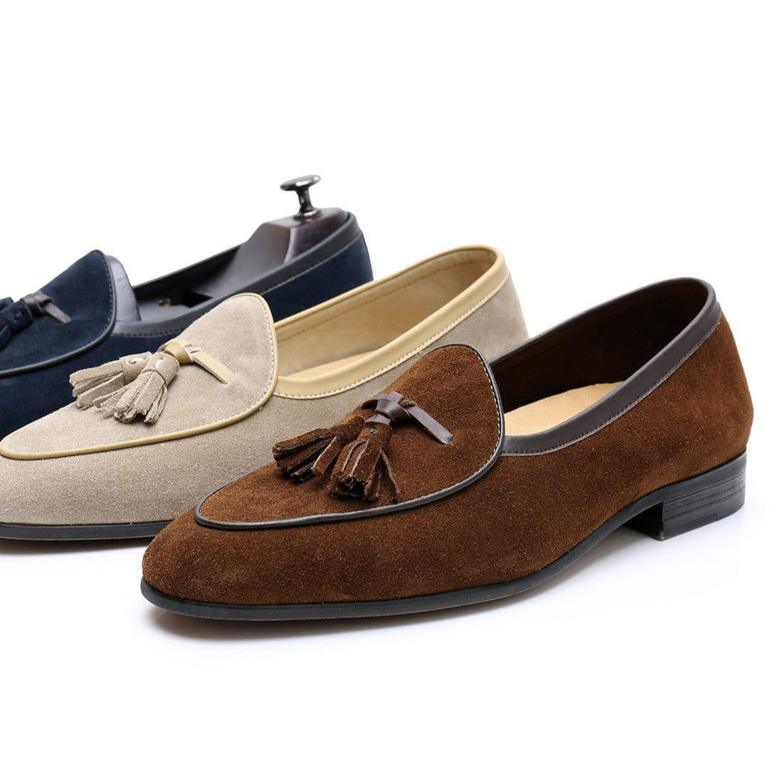 British-style Genuine Leather Business-casual Shoes For Men, Instagram-worthy Suede
