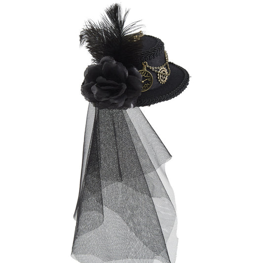 Ladies Fashion Personality Steampunk Mesh Billycock