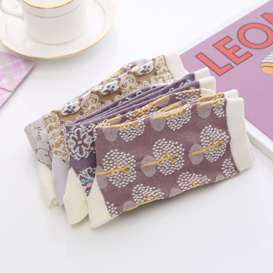 Fragrant High Tube Cotton Socks Trendy Mori Series