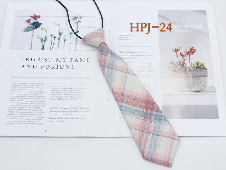 Japanese College Jk Plaid Tie Free Style