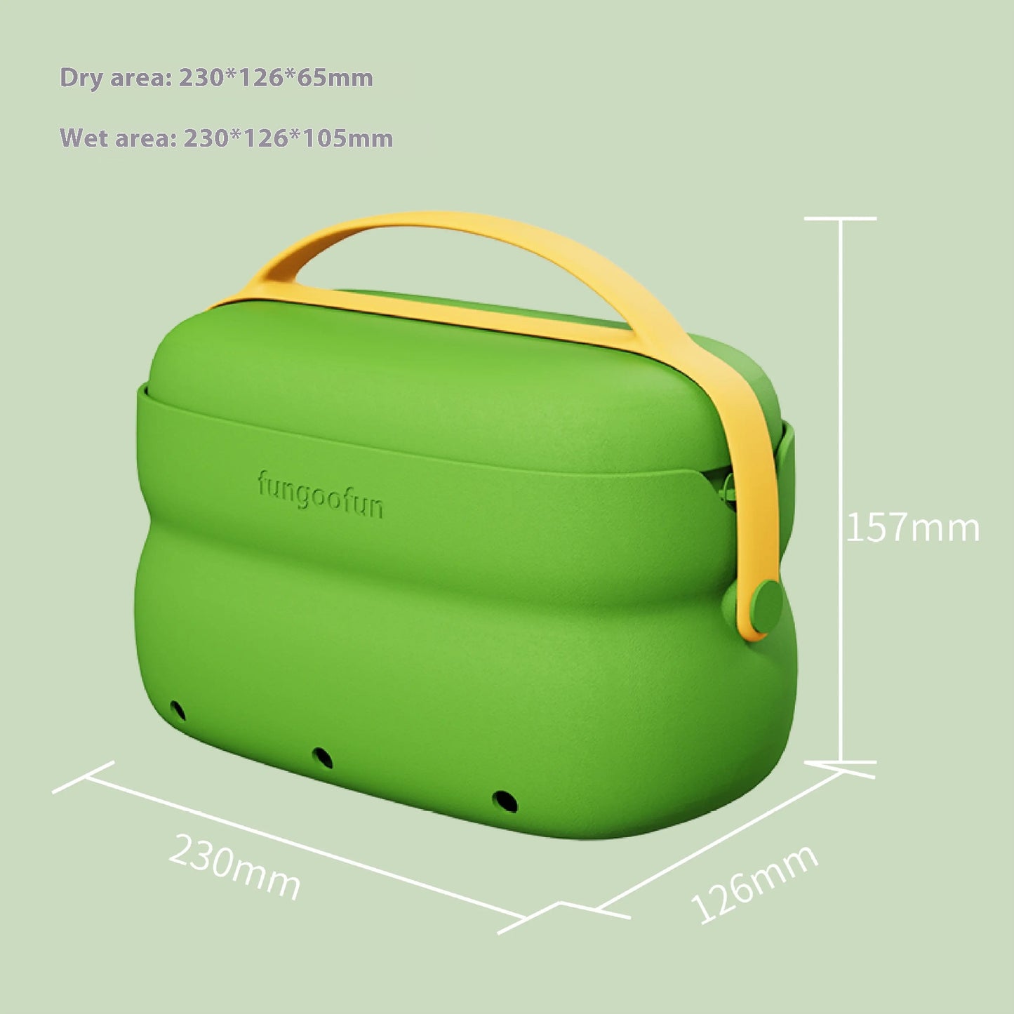 Cosmetic Bag2-in-1  With Handle Hangable Dry And Wet Separation Toiletry Bag Fashion Candy-color Portable Waterproof Storage Travel Bags