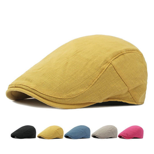 Spring And Summer Thin Simple Solid Color Beret British Painter Hat