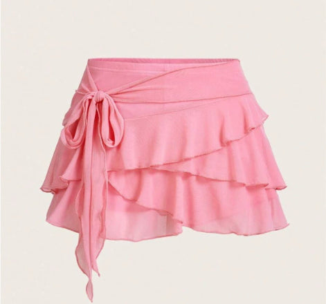 Women's Layered Ruffled Low Waist Skirt