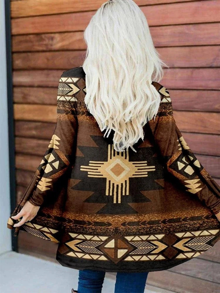 Women's Fashion Christmas Digital Printing Coat