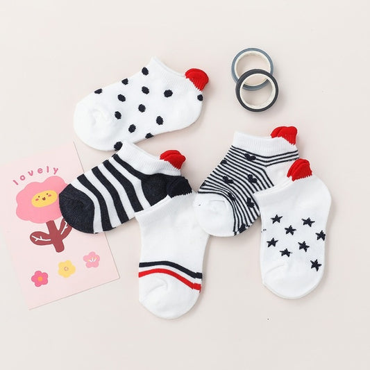 Of Baby Girls Cotton Mesh Newborn Socks 5 Pairs