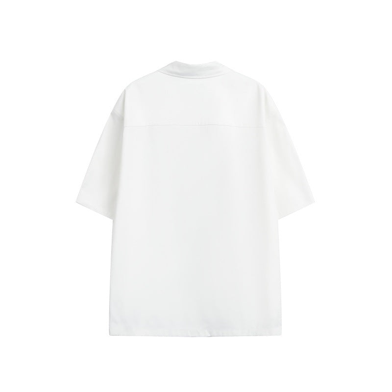 Japanese Fashion Brand Funnny And Creative Hand-painted Tie Design Men And Women Loose Shirt