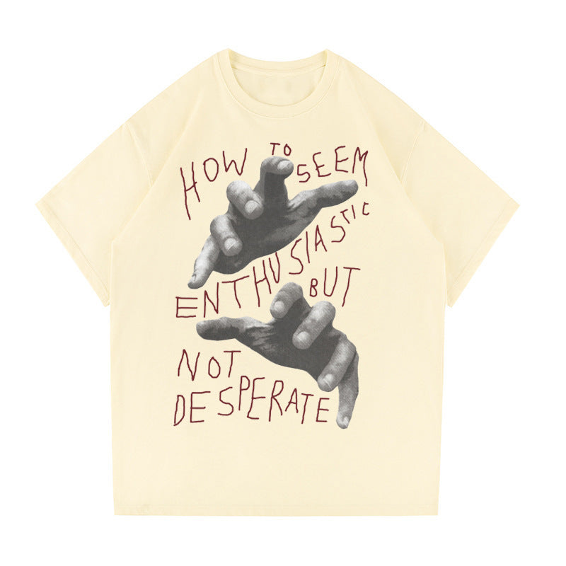 Men's And Women's American Round Neck Loose T-shirt