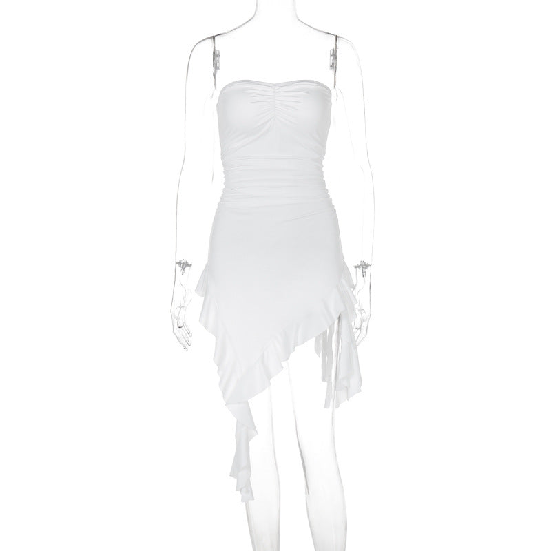 Womens Stylish Figure-hugging Off-shoulder Tube Dress