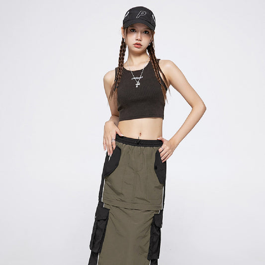 Women's American-style Retro Patchwork Long Dress