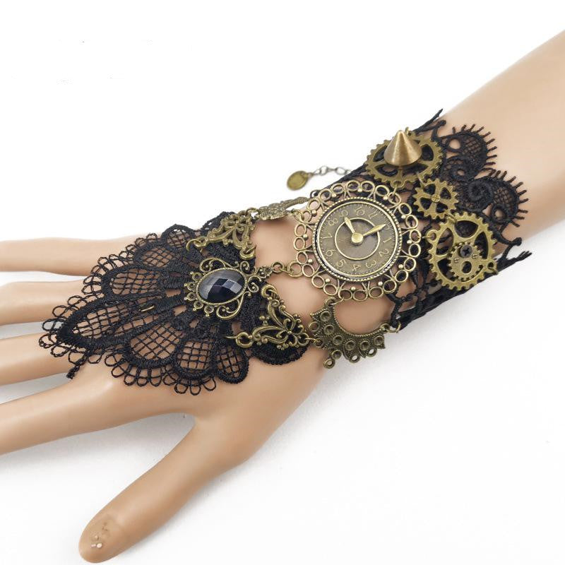 Vintage Blonde Armbånd Dame Urværk Dampmaskine Smykker Fest Tilbehør