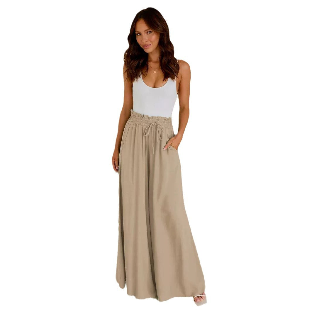Løse sommerbukser til kvinder – draperet casual stil