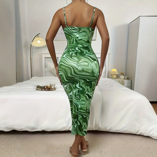 New Sexy Strap Printed Dress For Women