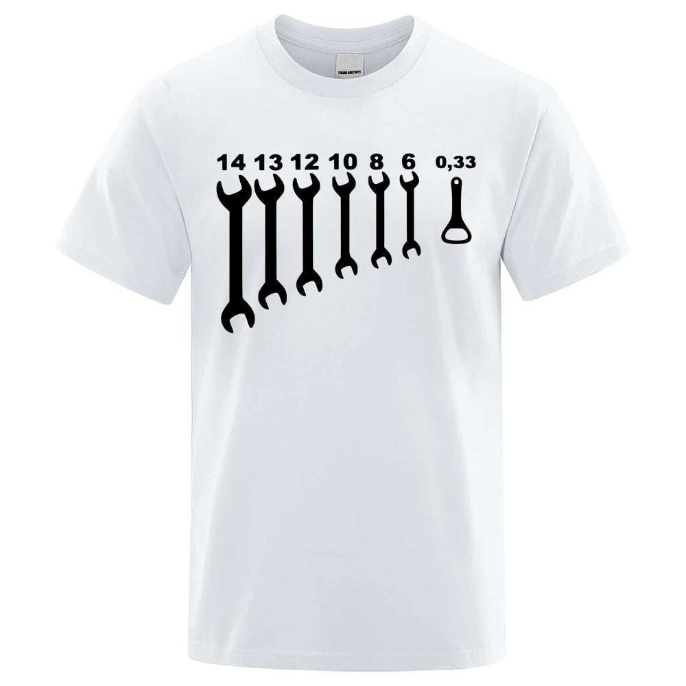 Men's Car Repair Engineer Cotton Short Sleeve Funny Top T-shirt