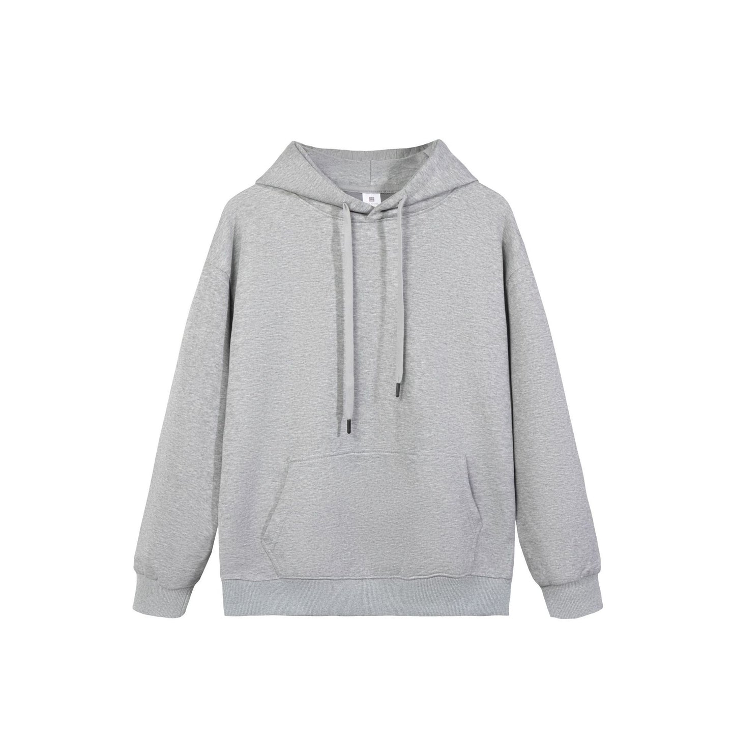 Ensfarvet dobbeltsidet sweater med hætte til kvinder