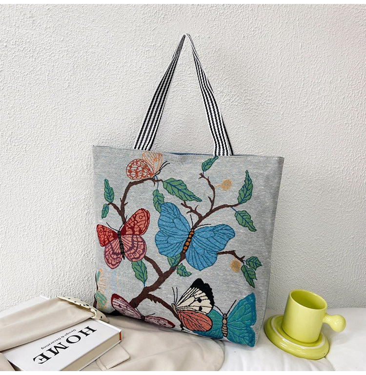 Student Portable Canvas Bag Literary Storage