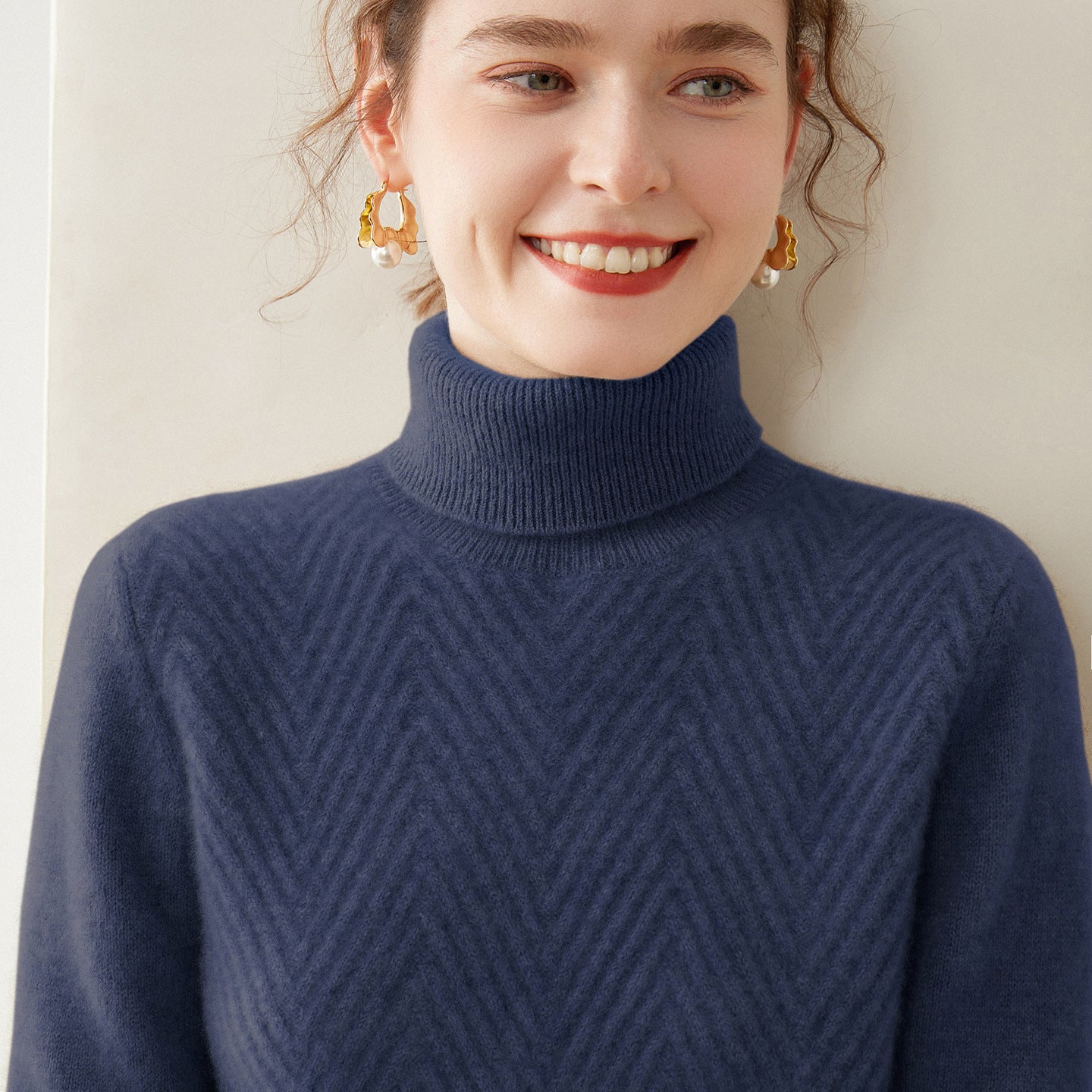 Knitted Cashmere Casual All-matching Fashion Pullover Bottoming Sweater