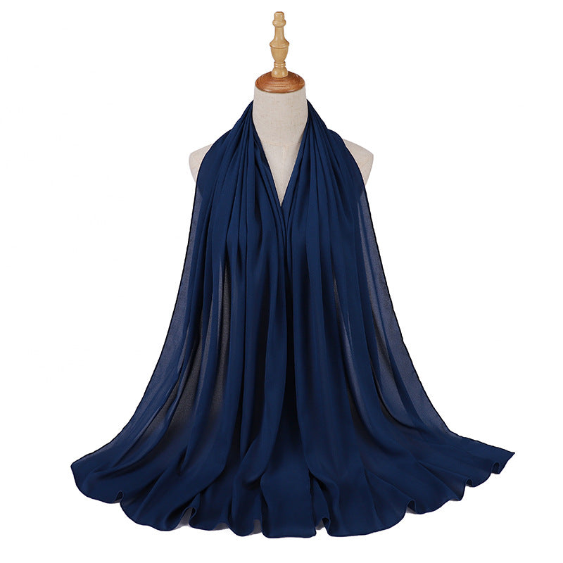 Malaysia Shiny Toe Cap Solid Color Scarf