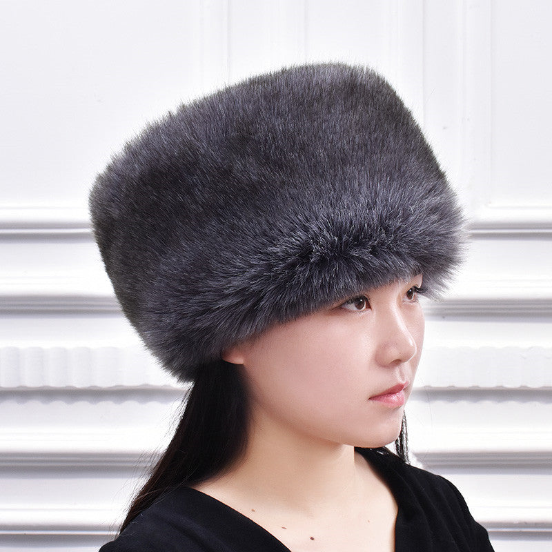 Women's Fashionable All-Match Hat, Northeast Ethnic Style Artificial Wool Hat, Winter