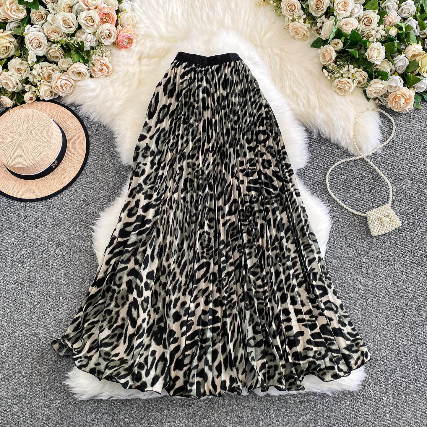 Small-brand Trendy Leopard-print Skirt With A Chic Western Vibe