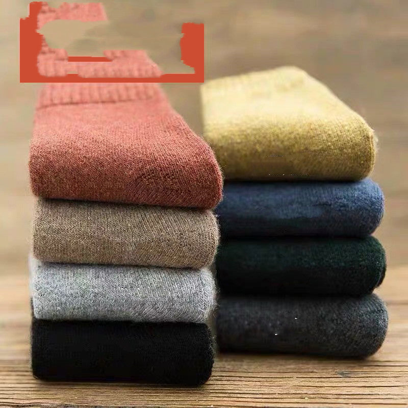 Plus Velvet Thick Warm Towel Long Tube Cotton Socks