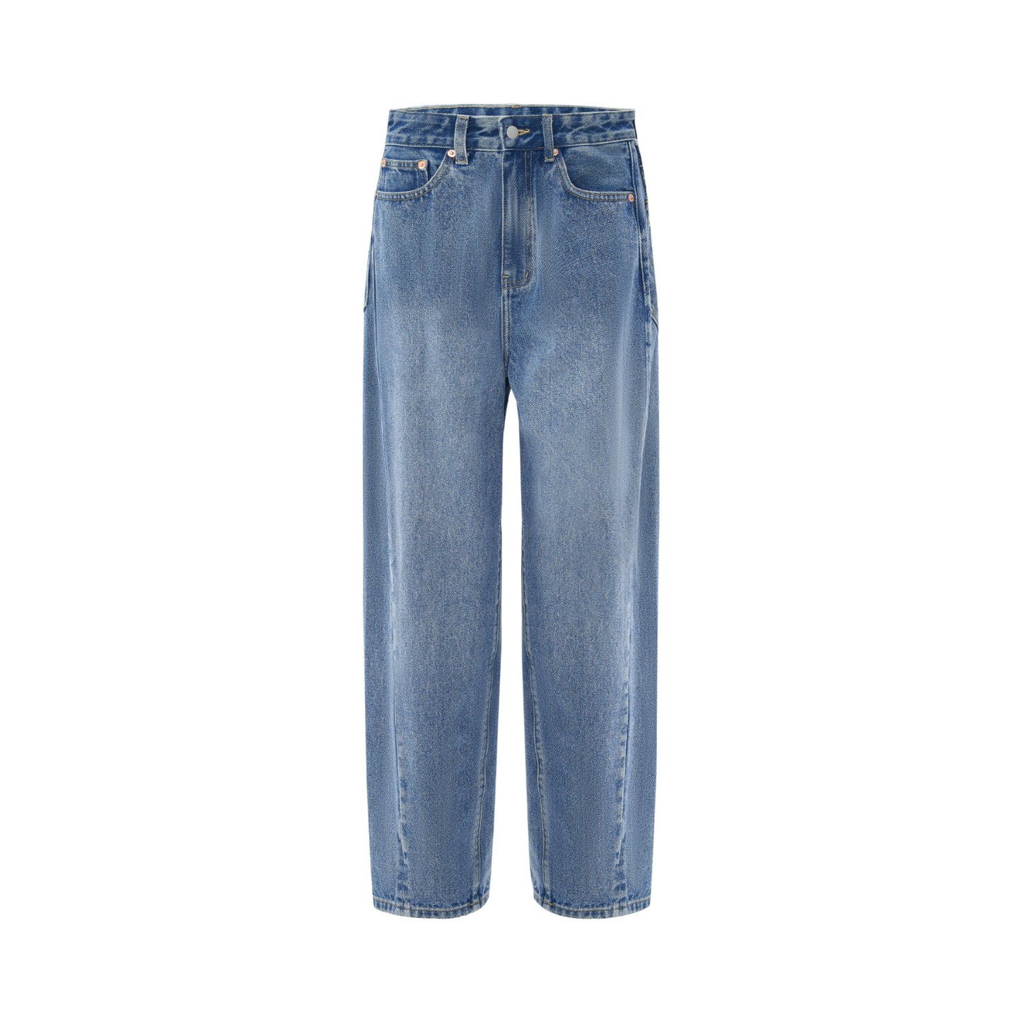 Blue Washed Loose Jeans High-end Women's Trousers High-grade