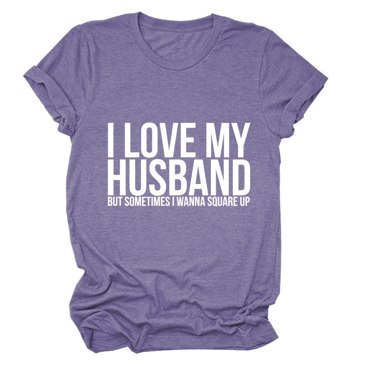 Letters Fashion Round Neck Short Sleeve Ebay Women's T-shirt