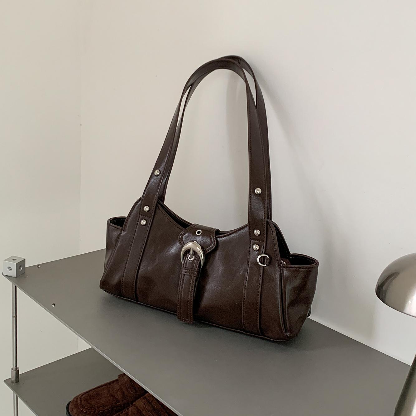 Niche Design Fashionable PU Leather Shoulder Tote Bag