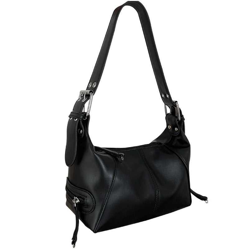 Versatile Leather Zipper One-shoulder Portable Underarm Bag