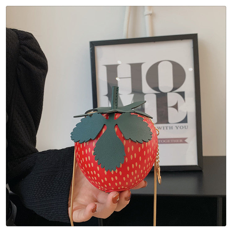 Sweet And Cute Strawberry Style Crossbody Bag