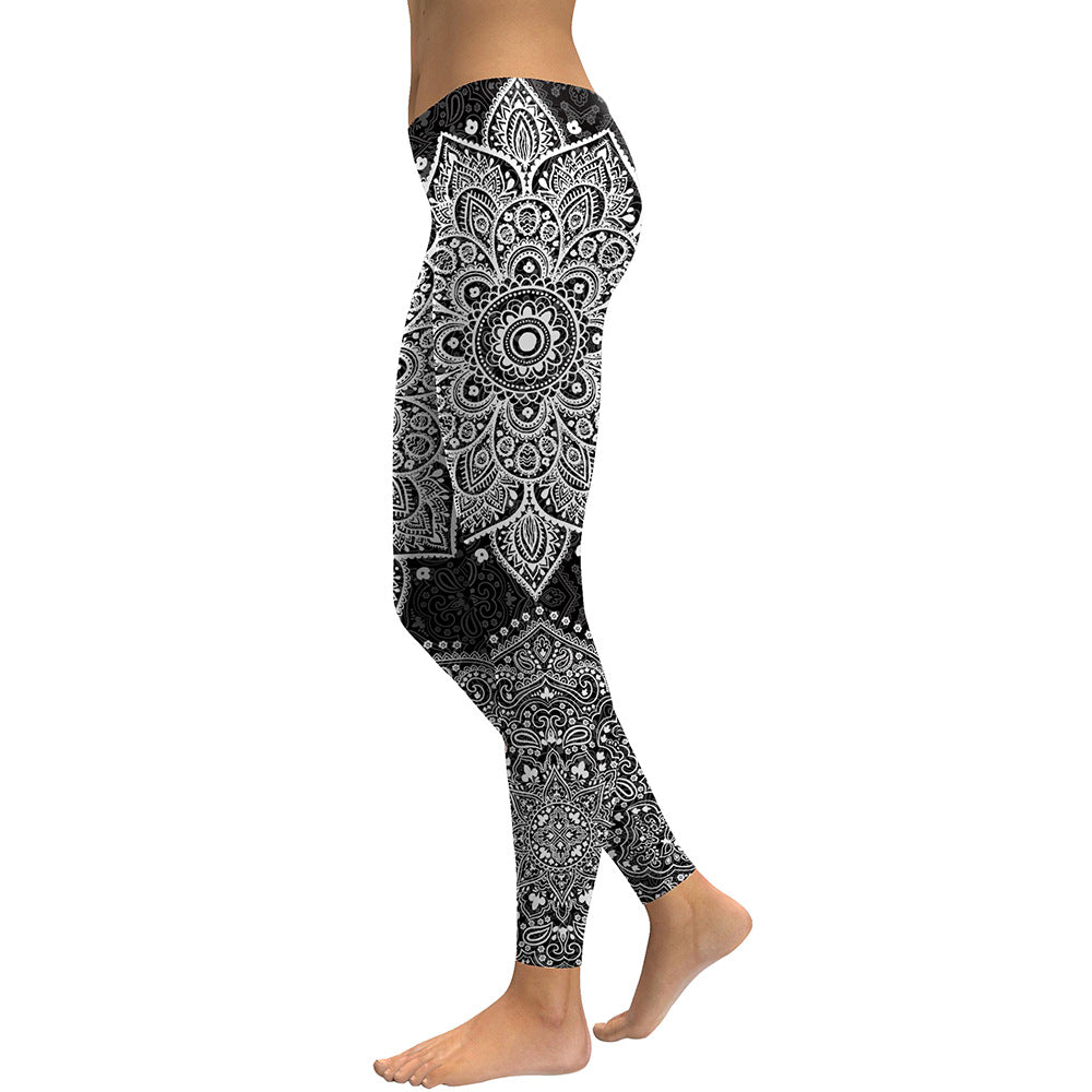 Digital Print Polyester Polyester Glossy Leggings