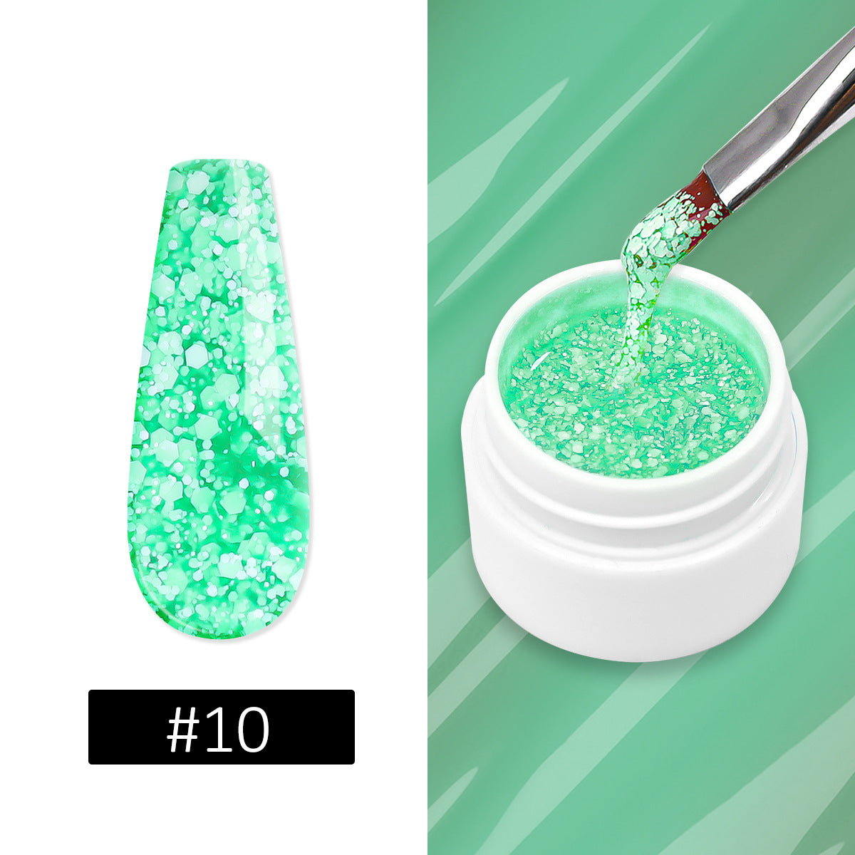 Multicolor Luxury Snowflake Nail Gel Super Shiny