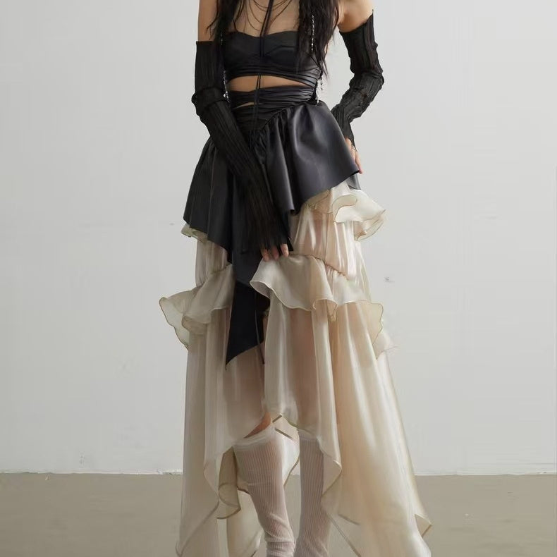 Women's Hollow-Out Elegant Ruffled Skirt