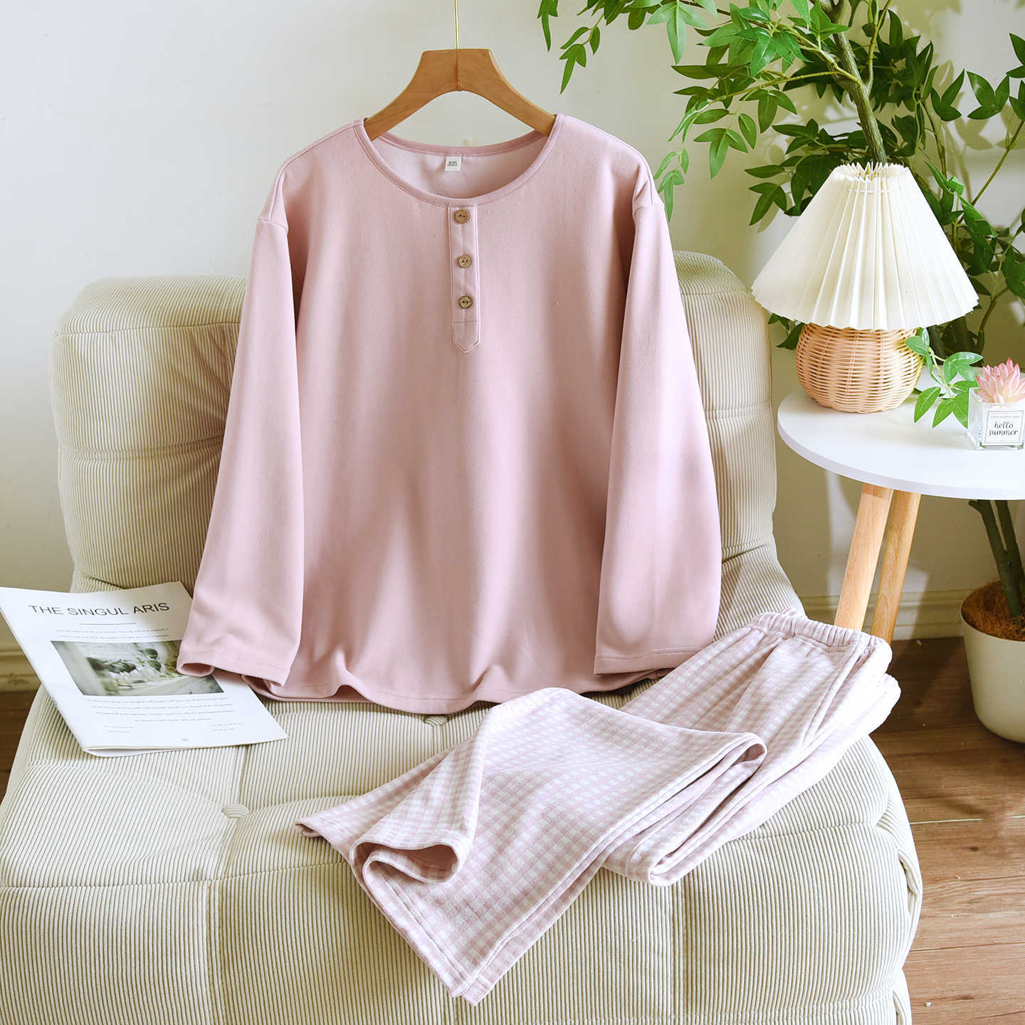Pajamas Women's Autumn And Winter Warm Long Sleeves Can Be Outerwear Homewear