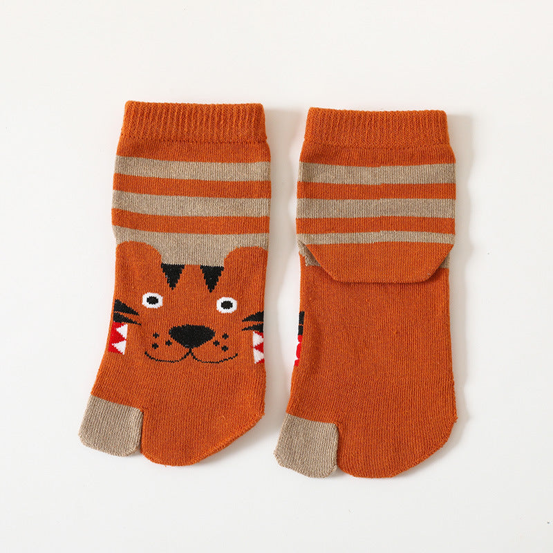 Children's Pure Cotton Cartoon Points Thumb Socks