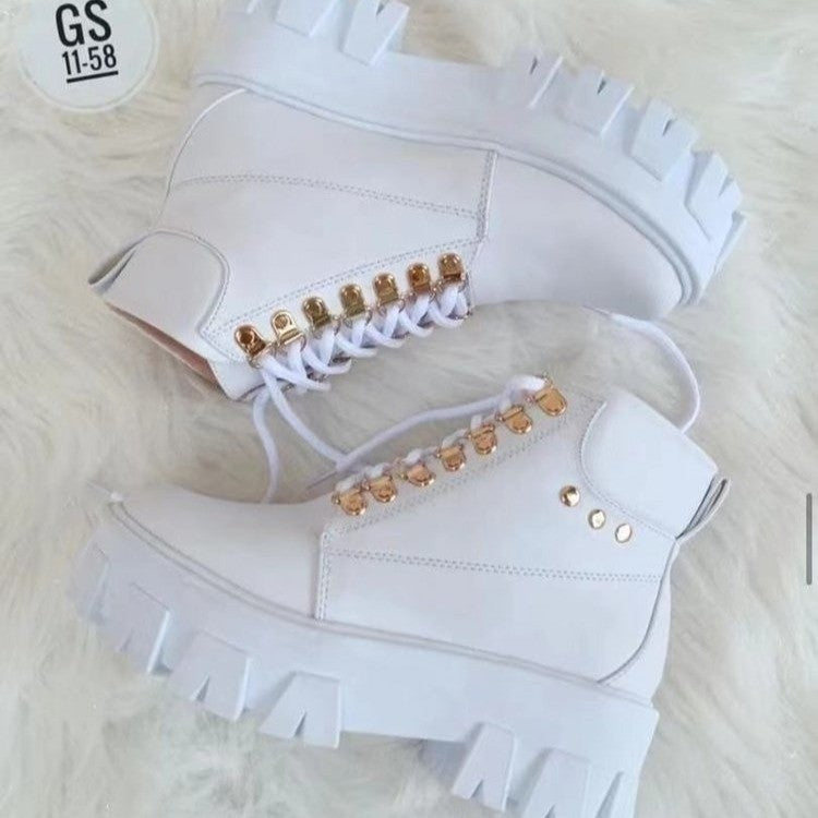 Women's Fashion Casual Lace-up Martin Boots