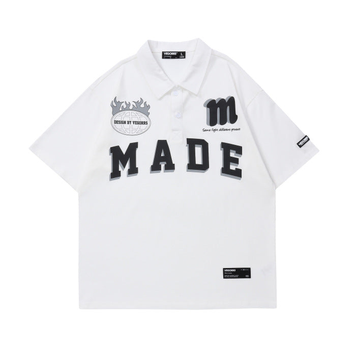 Vintage Loose Men's Half Sleeve T-shirt