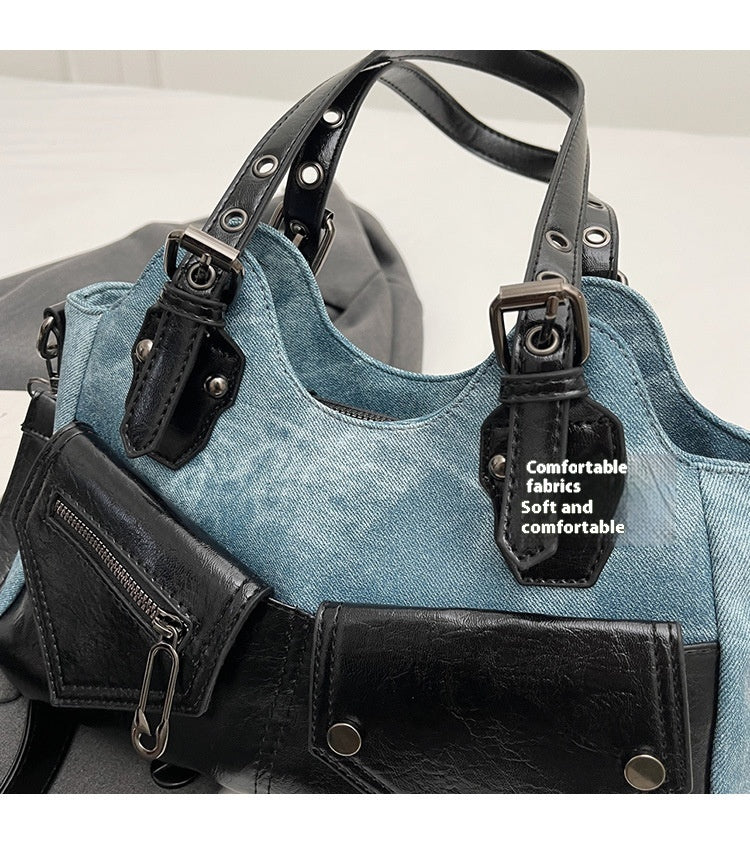 Dame Skuldertaske med Stor Kapacitet Håndbåren Crossbody Taske til Kvinder