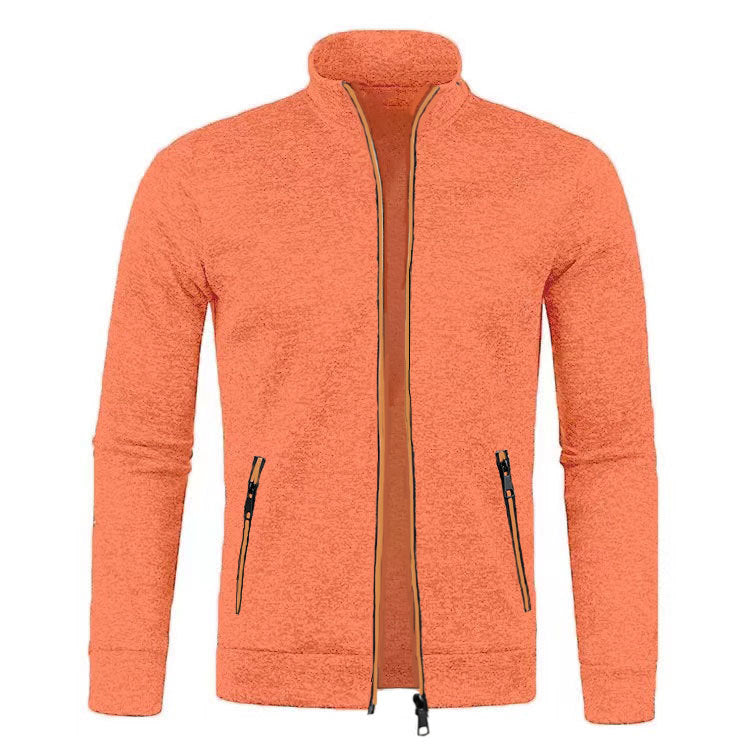 Men's Long Zipper Knitted Jacket