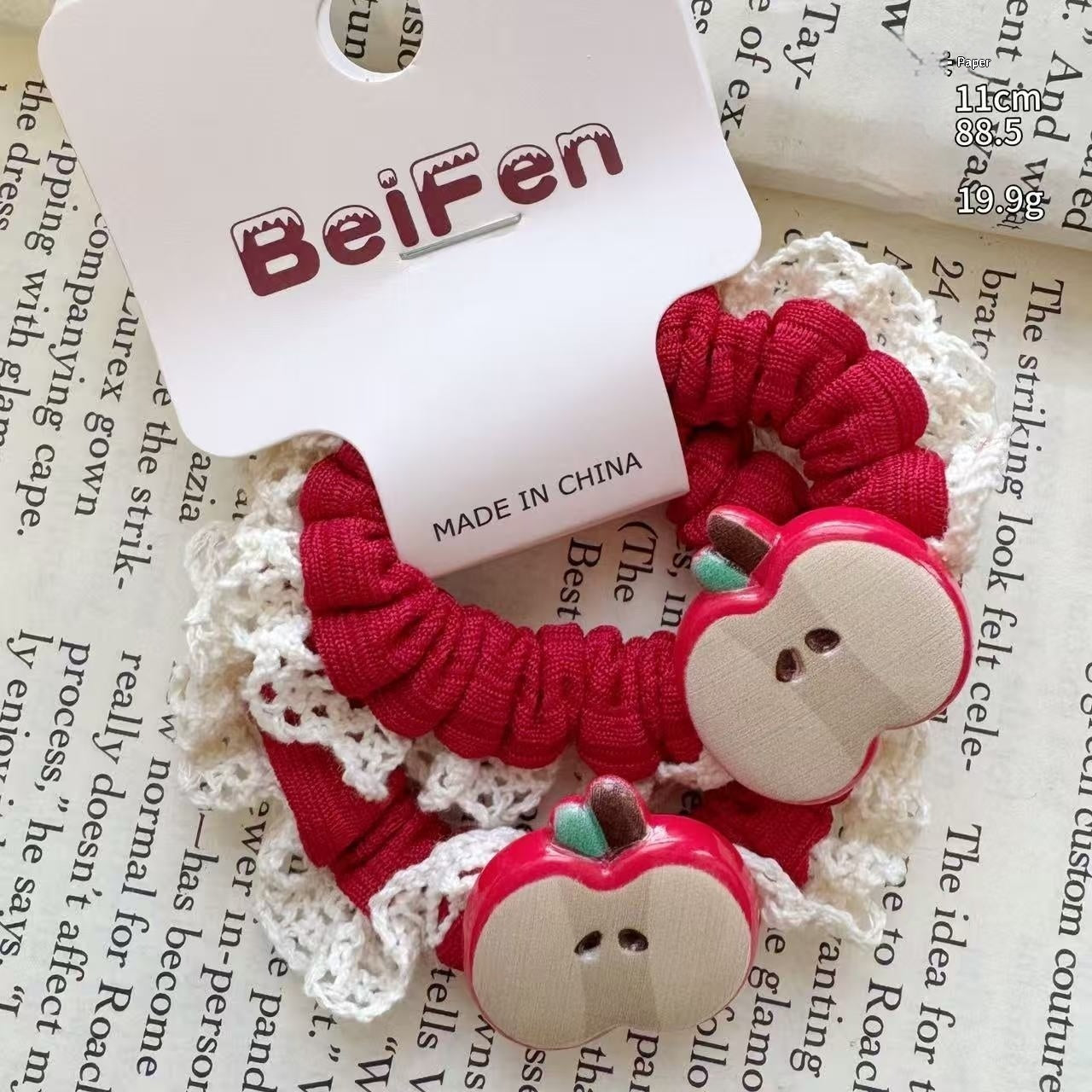 Creative Cartoon Apple And Star Hair Accessories With Christmas And New Year Themes