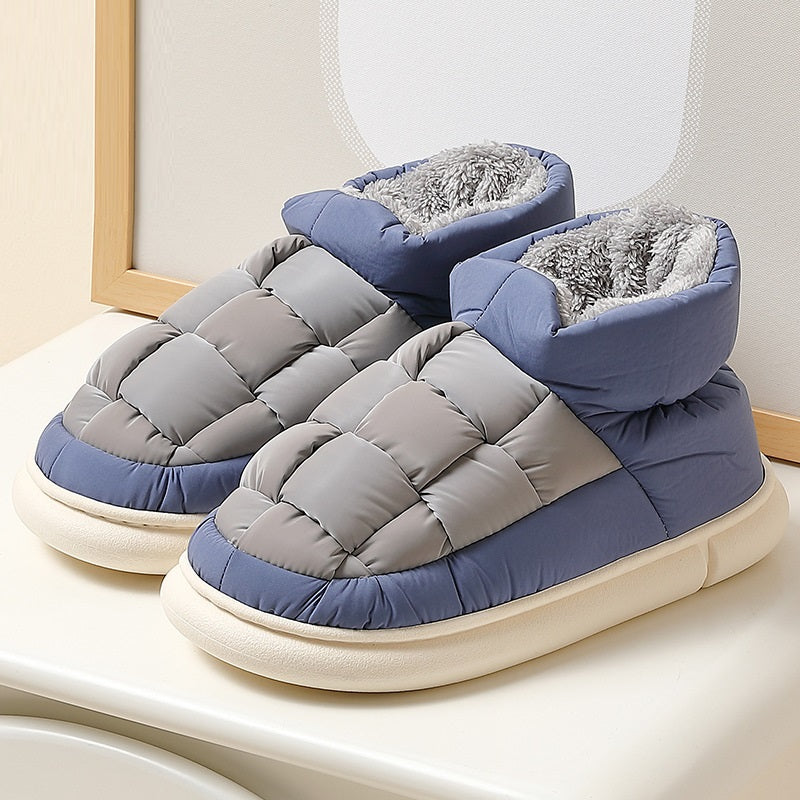 Waterproof Indoor Warm Plush High Soled Cotton Shoes