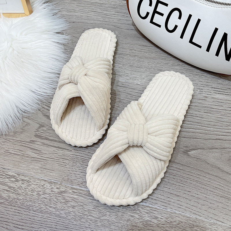 Cute Home Indoor Soft Bottom Comfortable Cotton And Linen Slippers