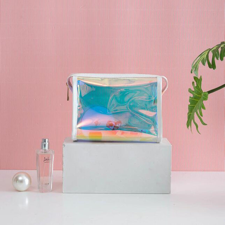 Laser Transparent Small-size Cosmetic Bag Women's Cute Travel Waterproof Wash Bag Portable Storage Large Capacity