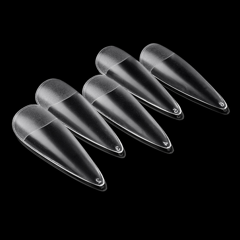 High Quality Transparent Seamless Square Long Ballet Frosted Fake Nails