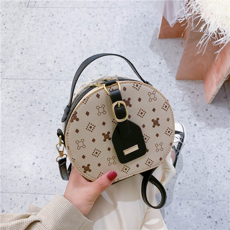 Crossbodytaske Retro Fashion Western Style Bærbar Rund Kagetaske
